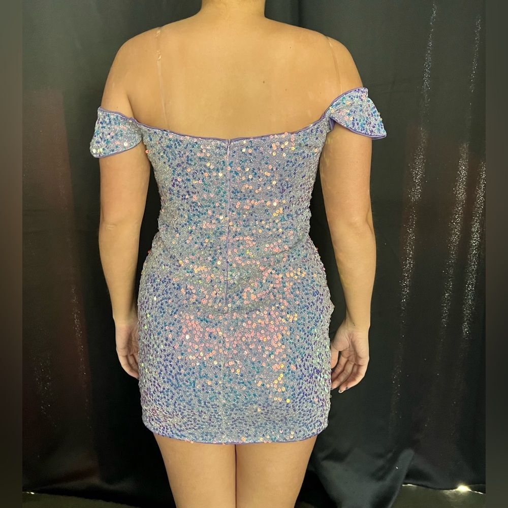 Double Crazy Size Medium Lavender/Silver Sequin O… - image 4